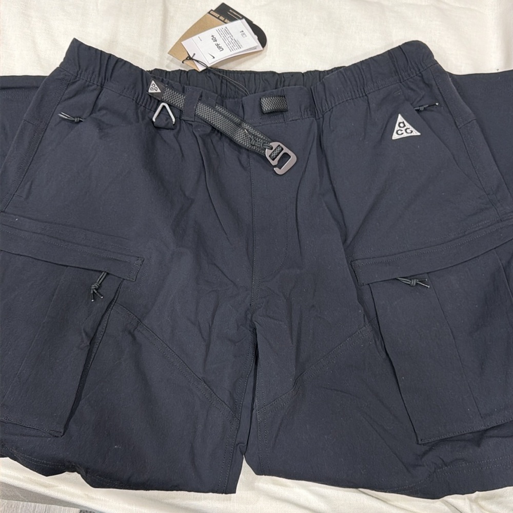 Men's Black Cargo Pants - Picture 3 of 5